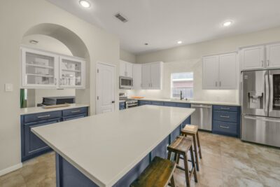 Oversized center island creates the perfect gathering place for family and guests.