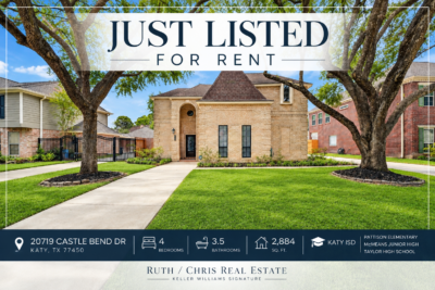 Home for rent in Nottingham Country Katy TX 20719 Castle Bend Drive, Katy, Texas, 77450